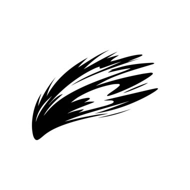 Fırça darbeleri vektör el çizimi. Beyaz arkaplanda izole.