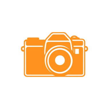 Kamera simgeleri seti, mavi ve pembe sürüm, beyaz arkaplanda izole edilmiş.