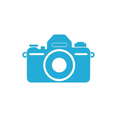 Kamera simgeleri seti, mavi ve pembe sürüm, beyaz arkaplanda izole edilmiş.