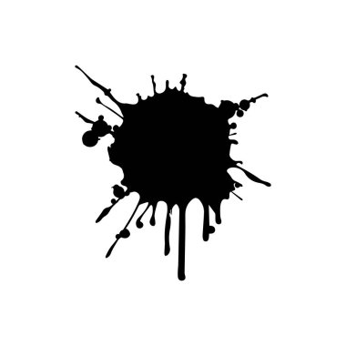 Çember şeklinde fırçala Siyah renk tasarımı.