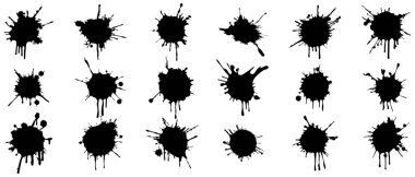 Çember şeklinde fırçala Siyah renk tasarımı.