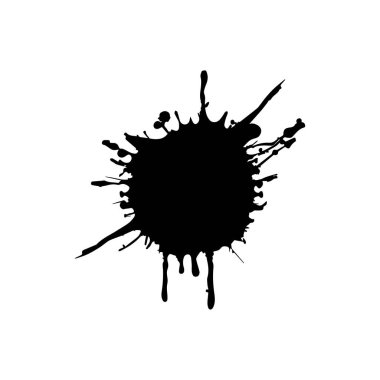 Çember şeklinde fırçala Siyah renk tasarımı.