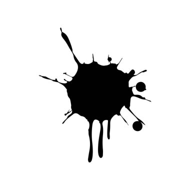 Çember şeklinde fırçala Siyah renk tasarımı.