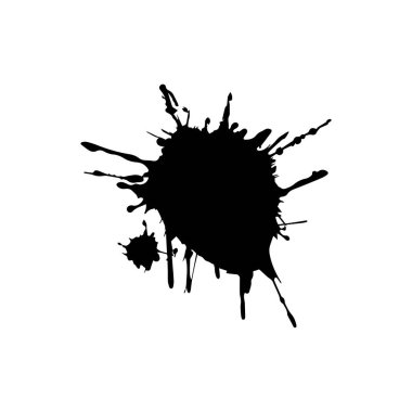 Çember şeklinde fırçala Siyah renk tasarımı.