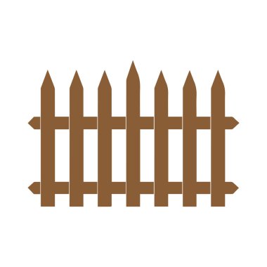 Çit simgesi ayarlandı. Beyaz arkaplanda izole edilmiş web tasarımı için basit vektör.