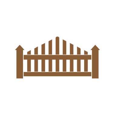 Çit simgesi ayarlandı. Beyaz arkaplanda izole edilmiş web tasarımı için basit vektör.