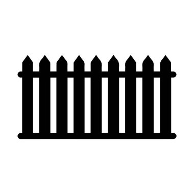 Çit simgesi ayarlandı. Beyaz arkaplanda izole edilmiş web tasarımı için basit vektör.