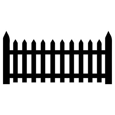 Çit simgesi ayarlandı. Beyaz arkaplanda izole edilmiş web tasarımı için basit vektör.