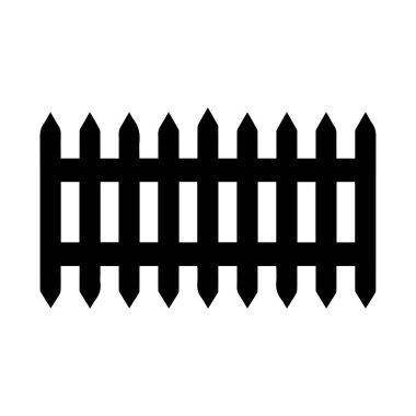 Çit simgesi ayarlandı. Beyaz arkaplanda izole edilmiş web tasarımı için basit vektör.