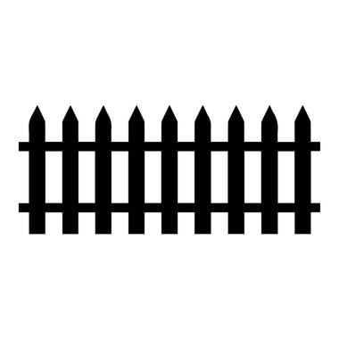 Çit simgesi ayarlandı. Beyaz arkaplanda izole edilmiş web tasarımı için basit vektör.