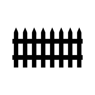 Çit simgesi ayarlandı. Beyaz arkaplanda izole edilmiş web tasarımı için basit vektör.