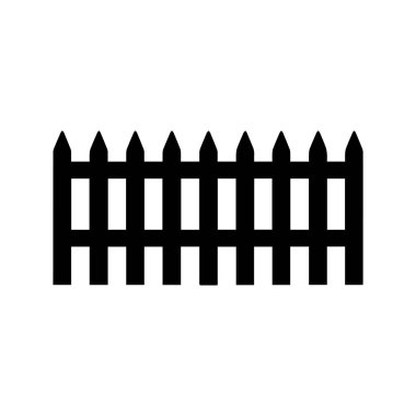 Çit simgesi ayarlandı. Beyaz arkaplanda izole edilmiş web tasarımı için basit vektör.