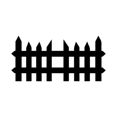 Çit simgesi ayarlandı. Beyaz arkaplanda izole edilmiş web tasarımı için basit vektör.