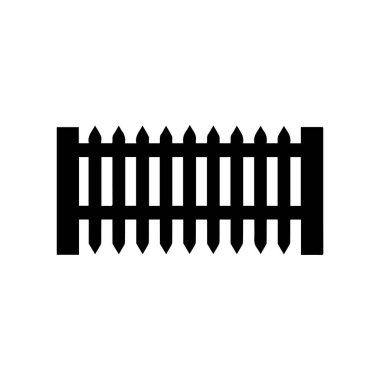 Çit simgesi ayarlandı. Beyaz arkaplanda izole edilmiş web tasarımı için basit vektör.