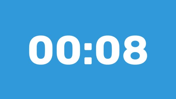 10秒カウントクロック時間ビデオアニメーションベクターデザイン — ストック動画