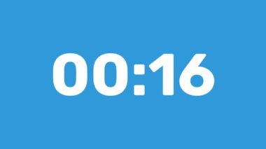 20 Saniyelik saat zamanı video canlandırma vektör tasarımı.