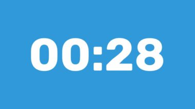 35 Saniyelik saat zamanı video canlandırma vektör tasarımı.