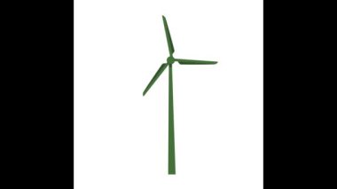 Türbin elektrik fan rengi video animasyon şablonu tasarımı.
