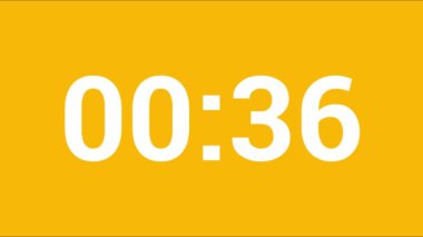 45 Saniyelik Saat Zaman Video Canlandırma Vektör Tasarımı.