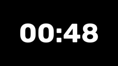 60 Saniyelik saat zamanı video canlandırma vektör tasarımı.