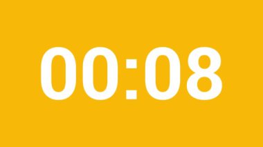 10 Saniyelik saat zamanı video canlandırma vektör tasarımı.