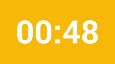 60 Saniyelik saat zamanı video canlandırma vektör tasarımı.