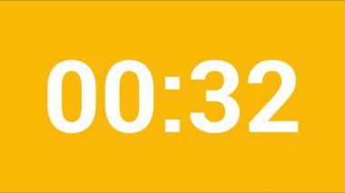 40 Saniyelik saat zamanı video canlandırma vektör tasarımı.