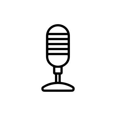 Mikrofon ikon vektör tasarımı. özet sembolü çizimi tasarımı.