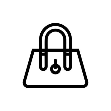 Kadınlar şık çizgi simgesi taşıyıcı el siyah tasarımı paketlerler.