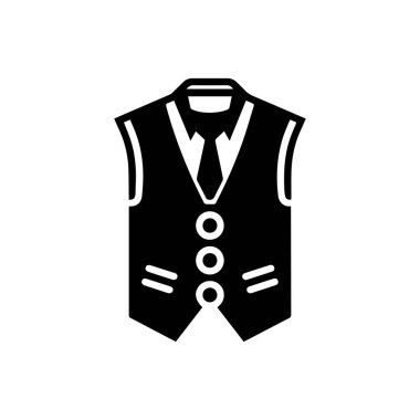 Ceket ve Blazer giysi simgesi biçimi vektör tasarımı.