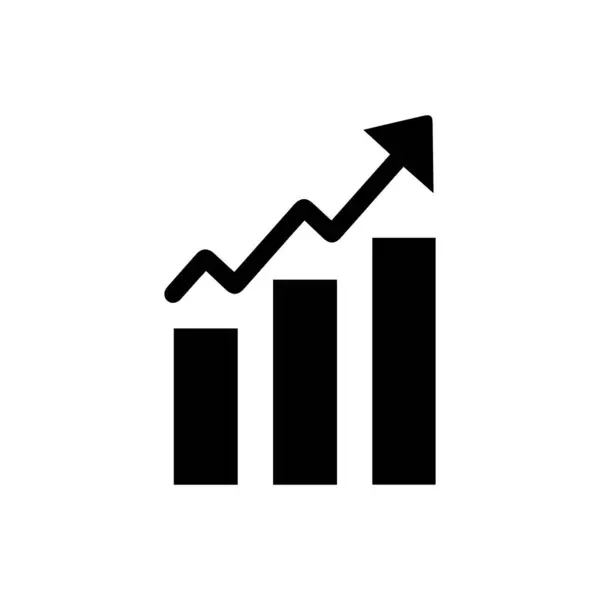Grafik çizelgesi ekonomik simgesi. Para işi artırma tasarımı.