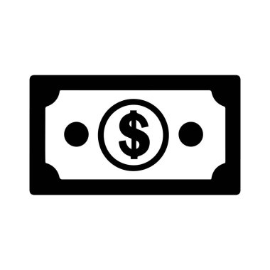 Kağıt simgesi siyah. bankacılık maliyet pazarlama kazanç tasarımı.