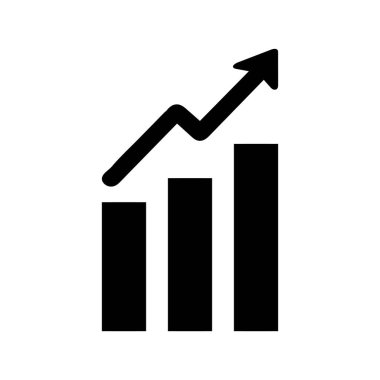 Grafik çizelgesi ekonomik simgesi. Para işi artırma tasarımı.