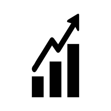 Grafik çizelgesi ekonomik simgesi. Para işi artırma tasarımı.