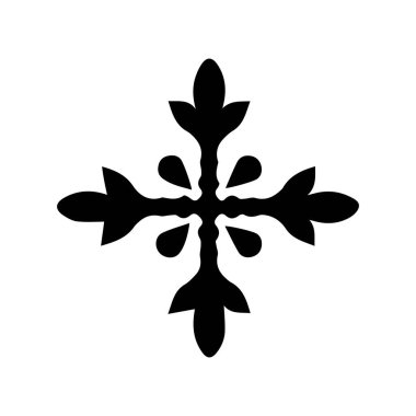 mandala ana hatları simge ve siyah desenli sanat tasarımı.