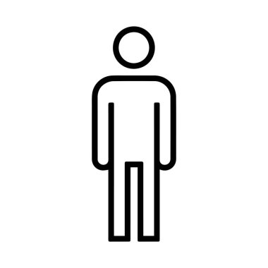 İnsan siyah taslak karakter şekli koleksiyonu basit tasarım.