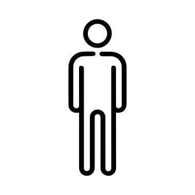 İnsan siyah taslak karakter şekli koleksiyonu basit tasarım.