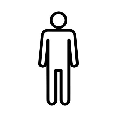 İnsan siyah taslak karakter şekli koleksiyonu basit tasarım.