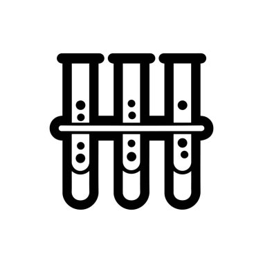 Kimyasal cam ikonu ve bilimsel kimya tüpü toksik ilaç tasarımı.