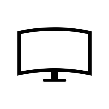 Eğri görünümlü siyah simge ekranı elektronik bilgisayar tasarımı.