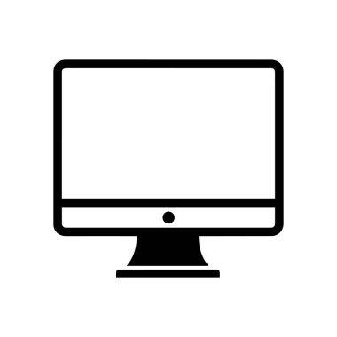 Eğri görünümlü siyah simge ekranı elektronik bilgisayar tasarımı.