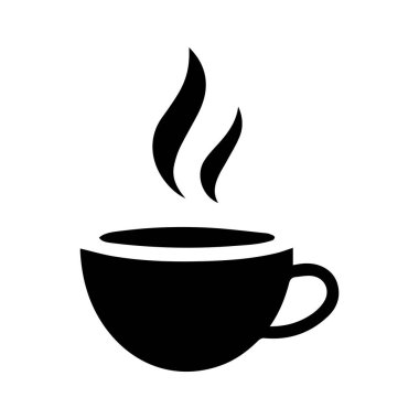 Tee cup ikonu sıcak içecek taze cam tasarım.