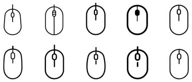 Fare simgesi simgesi bilgisayar teknolojisi ok ana hatları tasarımı.