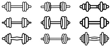 Aptal spor salonu taslak ikonu güçlü sağlıklı tasarım eğitimi.