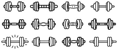 Aptal spor salonu taslak ikonu güçlü sağlıklı tasarım eğitimi.