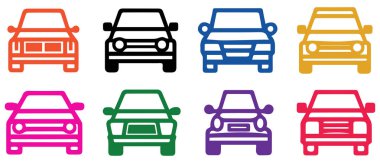 Araba siyah taslak simgesi hızlı seyahat sürücü elektrikli makine tasarımı.