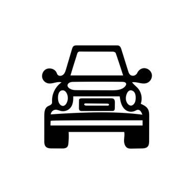 Araba siyah taslak simgesi hızlı seyahat sürücü elektrikli makine tasarımı.