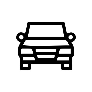 Araba siyah taslak simgesi hızlı seyahat sürücü elektrikli makine tasarımı.