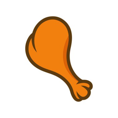 Tavuk budu renginde yemek ikonu taze hayvan lezzeti taze tasarım.