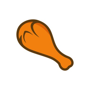 Tavuk budu renginde yemek ikonu taze hayvan lezzeti taze tasarım.